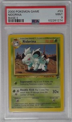 V1673: 2000: Nidorina: 53/130: Base 2: Game: PSA: 9: MINT: 102261274